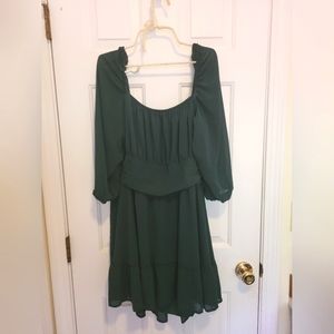 Dark green flowy dress - size XL